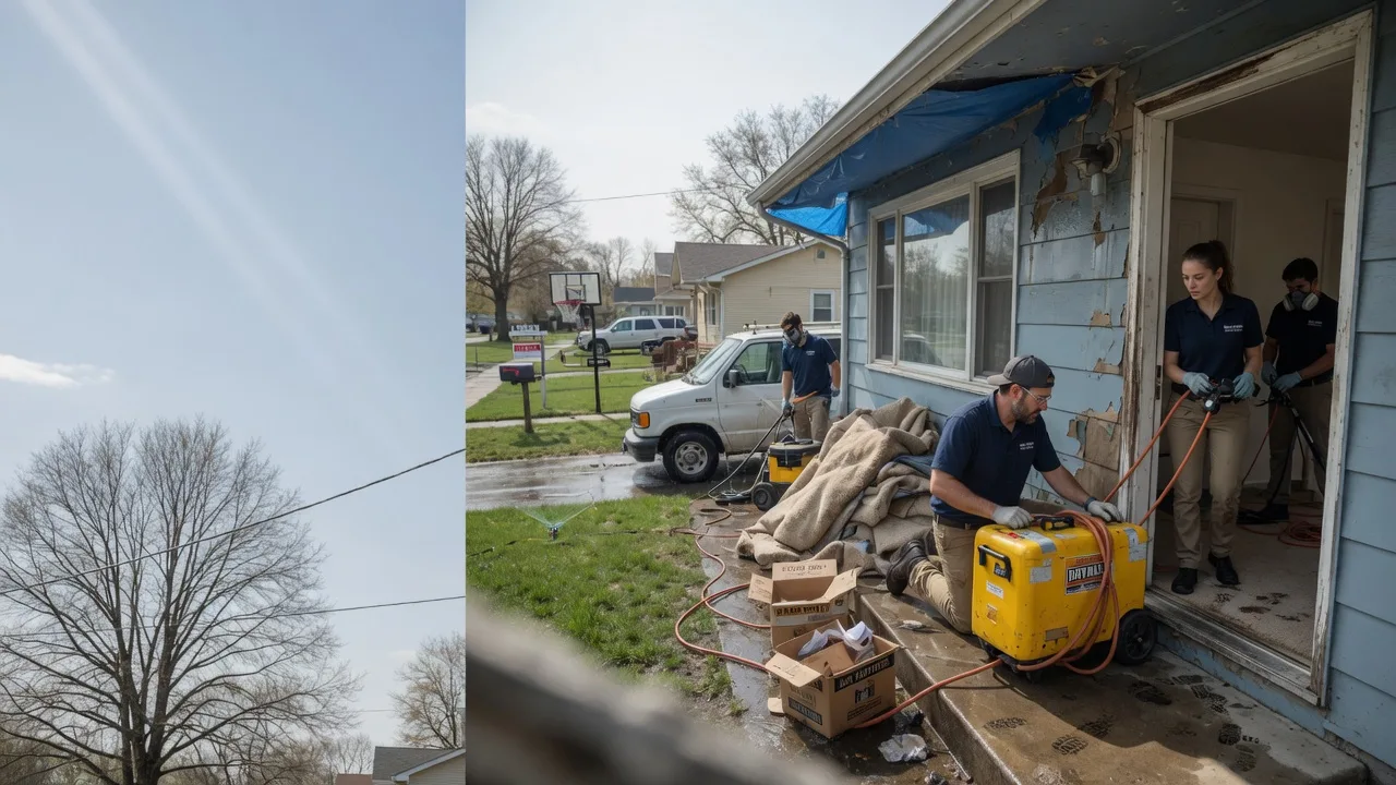 Basement Flood Cleanup in Woodworth, LA near me
